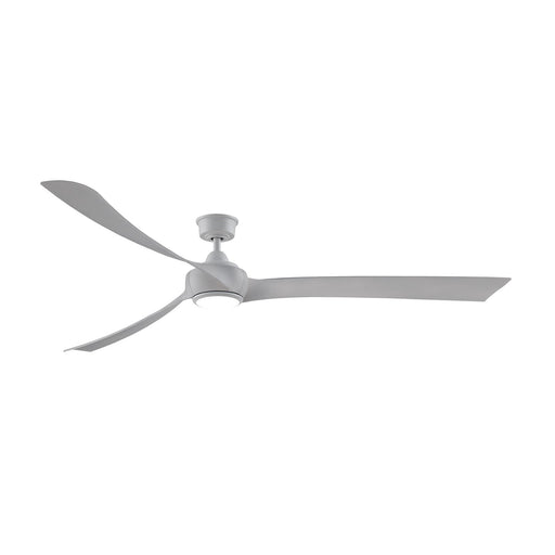 Fanimation Wrap Custom 84in 3-Blade Smart Ceiling Fan with LED Light | Matte White and White Washed Composite | Covered | Model FPD8531MW-84WW-LK