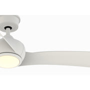 Fanimation Wrap Custom 84in 3-Blade Smart Ceiling Fan with LED Light | Matte White and White Washed Composite | Covered | Model FPD8531MW-84WW-LK