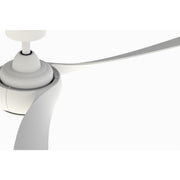 Fanimation Wrap Custom 84in 3-Blade Smart Ceiling Fan with LED Light | Matte White and White Washed Composite | Covered | Model FPD8531MW-84WW-LK