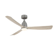 Fanimation Kute 52in Smart Ceiling Fan | Antique Graphite and Light Oak Composite | Covered Patio & Bedroom | 52 x 52 x 13.78 in | Model FPD8534AGP-LK