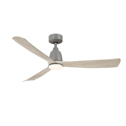 Fanimation Kute 52in Smart Ceiling Fan | Antique Graphite and Light Oak Composite | Covered Patio & Bedroom | 52 x 52 x 13.78 in | Model FPD8534AGP-LK