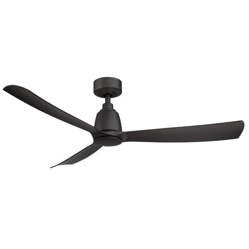 Fanimation Kute 52in 3-Blade DC Ceiling Fan | Black and Black Composite Blades | Covered Patio & Sunroom | Model FPD8534BL