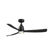 Fanimation Kute 52in 1-Light Smart Ceiling Fan | Black Composite and Clear Glass | Covered Patio & Bedroom | 52 x 52 x 13.8 in | Model FPD8534BL-DWLK
