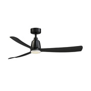 Fanimation Kute 52in 1-Light Smart Ceiling Fan | Modern Black and Matte White with Opal Frosted Glass | Covered Patio | Model FPD8534BL-LKMW