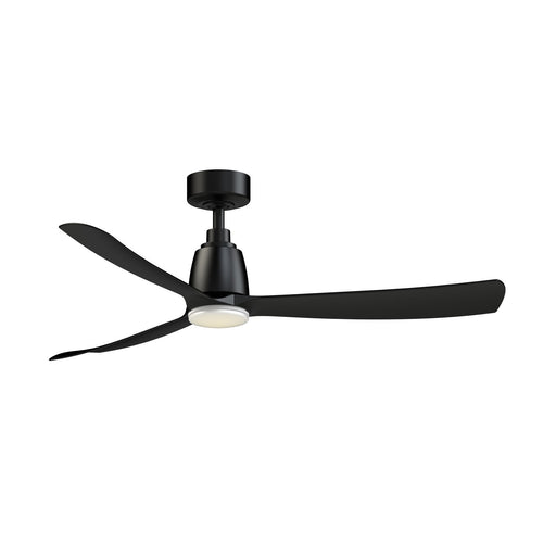 Fanimation Kute 52in 1-Light Smart Ceiling Fan | Modern Black and Matte White with Opal Frosted Glass | Covered Patio | Model FPD8534BL-LKMW