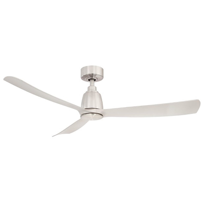 Fanimation Kute 52in Ceiling Fan | Brushed Nickel Composite Blades | Covered Patio & Bedroom | 52 x 52 x 13.1 in | Model FPD8534BN