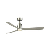 Fanimation Kute 52in 1-Light Smart Ceiling Fan | Brushed Nickel and Clear Glass | Covered Patio & Bedroom | 52 x 52 x 13.8 in | Model FPD8534BN-DWLK