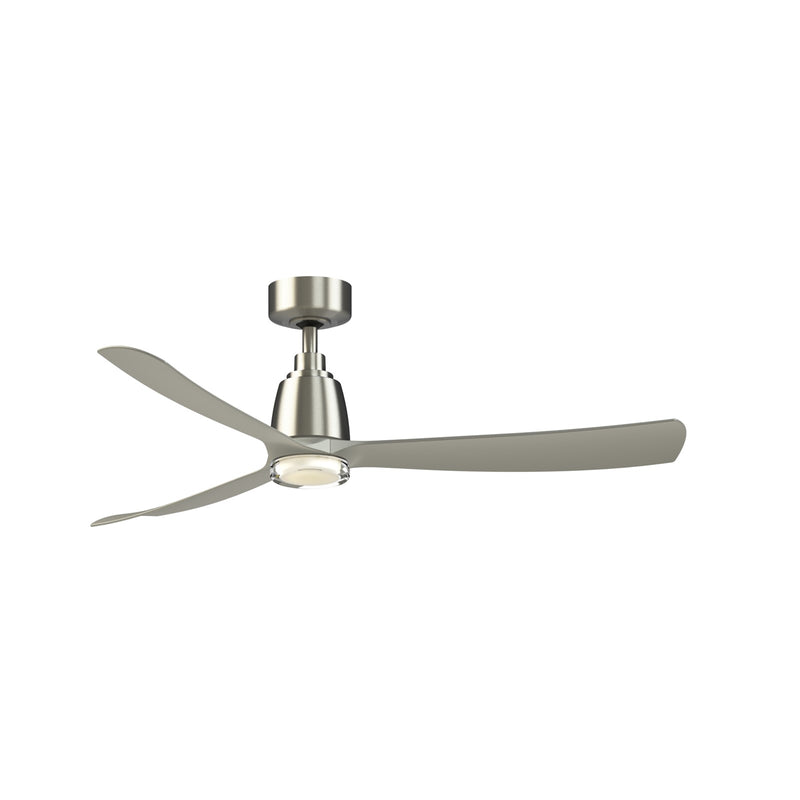 Fanimation Kute 52in 1-Light Smart Ceiling Fan | Brushed Nickel and Clear Glass | Covered Patio & Bedroom | 52 x 52 x 13.8 in | Model FPD8534BN-DWLK