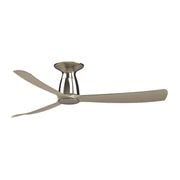 Fanimation Kute 52in Flush Smart Ceiling Fan | Brushed Nickel | Low Ceiling & Covered Patio | 52 x 52 x 10.32 in | Model FPD8534BN-F