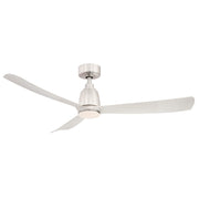 Fanimation Kute 52in 1-Light Smart Ceiling Fan | Brushed Nickel and Opal Frosted Glass | Covered Patio & Bedroom | Model FPD8534BN-LK