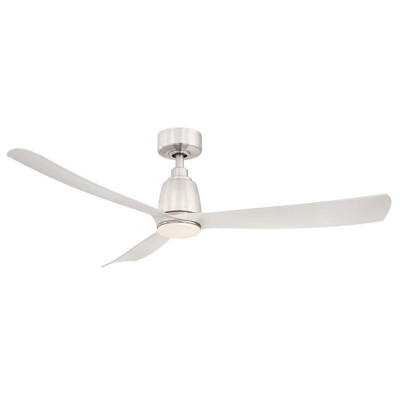 Fanimation Kute 52in 1-Light Smart Ceiling Fan | Brushed Nickel and Opal Frosted Glass | Covered Patio & Bedroom | Model FPD8534BN-LK