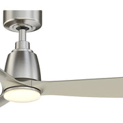 Fanimation Kute 52in 1-Light Smart Ceiling Fan | Brushed Nickel and Opal Frosted Glass | Covered Patio & Bedroom | Model FPD8534BN-LK