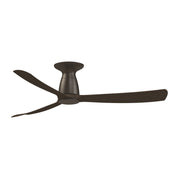Fanimation Kute 52in Flush Smart Ceiling Fan | Dark Bronze and Dark Walnut Composite Blades | Covered Patio & Bedroom | Model FPD8534DZ-F