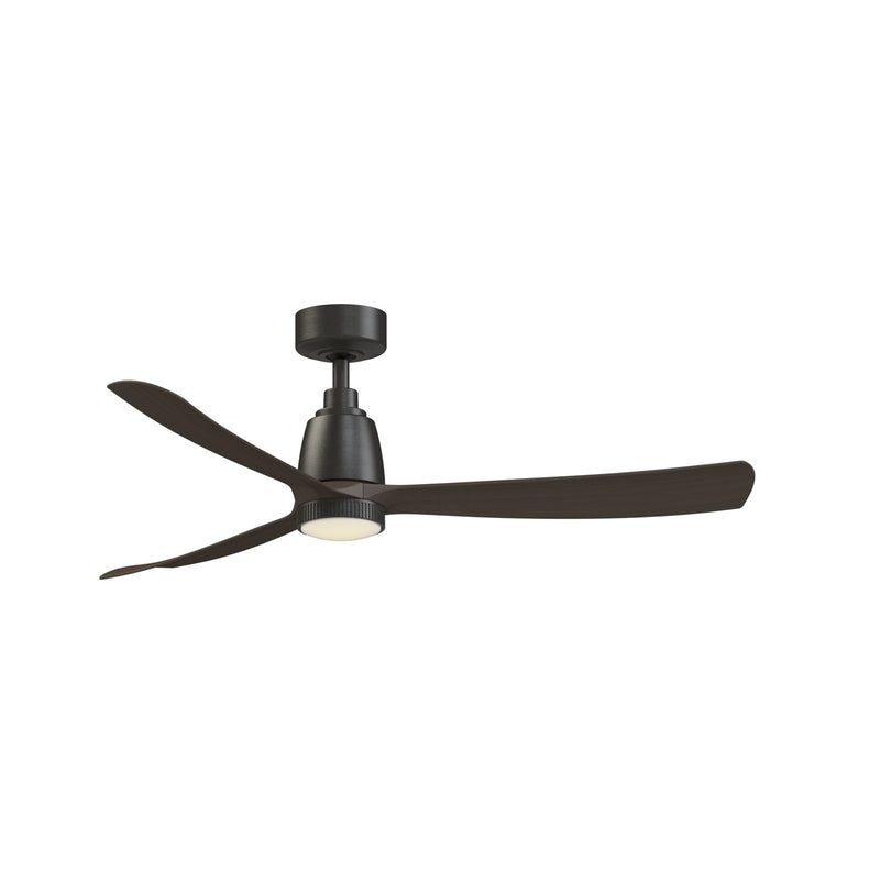 Fanimation Kute 52in 1-Light Smart Ceiling Fan | Dark Bronze and Opal Frosted Glass | Covered Patio & Bedroom | Model FPD8534DZ-KLK
