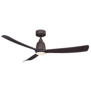 Fanimation Kute 52in 1-Light Smart Ceiling Fan | Dark Bronze and Opal Frosted Glass | Covered Patio & Bedroom | Model FPD8534DZ-LK