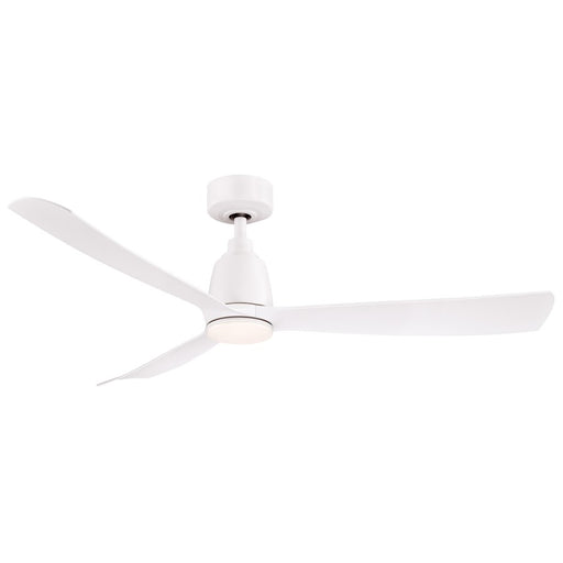 Fanimation Kute 52in 3-Blade Ceiling Fan | Matte White and Matte White Composite Blades | Covered Patio & Bedroom | 52 x 52 x 13 in | Model FPD8534MW