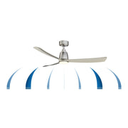 Fanimation Kute 52in Flush Mount 1-Light Smart Ceiling Fan | Matte White with Opal Frosted Glass | Low Ceiling Bedroom | Model FPD8534MW-LK-F
