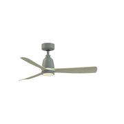 Fanimation Kute 44in Smart Ceiling Fan | Antique Graphite and Light Oak Composite Blades | Covered Patio & Bedroom | Model FPD8547AGP-KLK