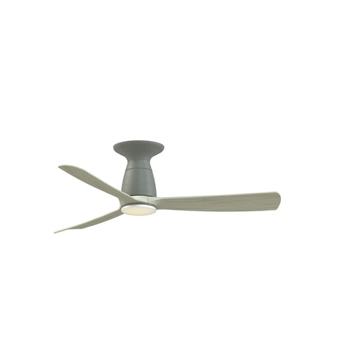 Fanimation Kute 44 44in 1-Light Flush Ceiling Fan | Antique Graphite and Light Oak Composite Blades | Low Ceiling Bedroom | Model FPD8547AGP-LK-F