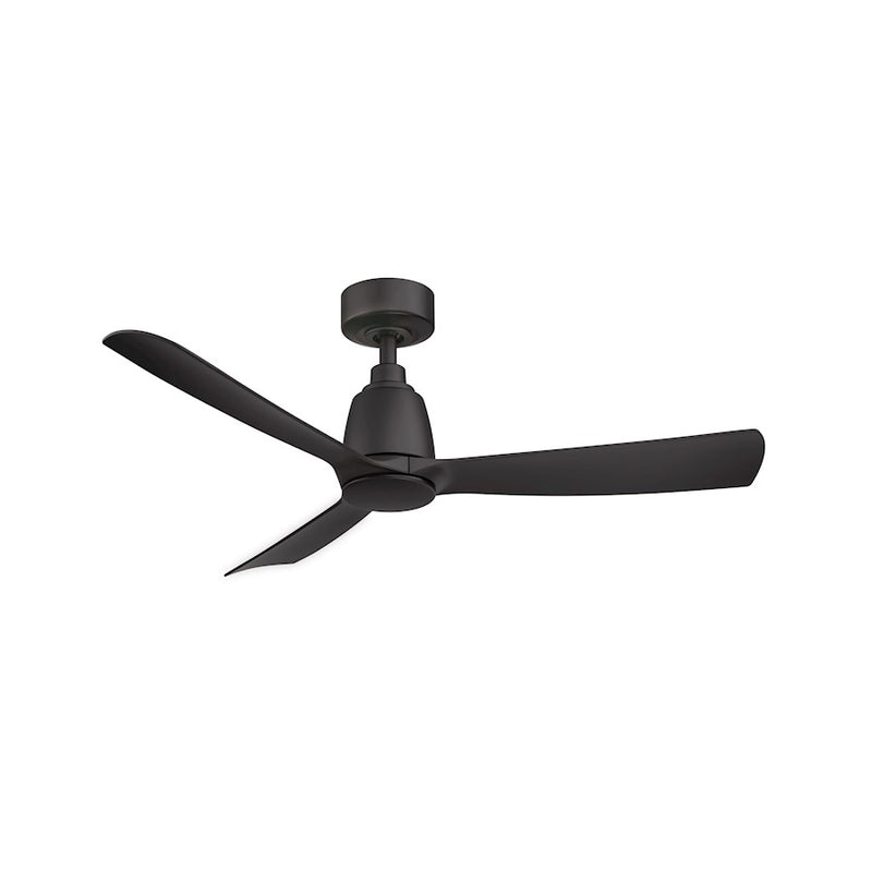 Fanimation Kute 44in 3-Blade Ceiling Fan | Black and Black Composite Blades | Covered Patio & Bedroom | 44 x 44 x 13 in | Model FPD8547BL