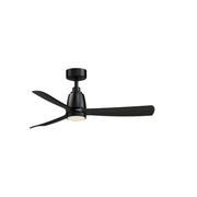 Fanimation Kute 44 44in Smart Ceiling Fan | Matte Black and Opal Frosted Glass | Covered Patio & Bedroom | 44 x 44 x 14.48 in | Model FPD8547BL-KLK