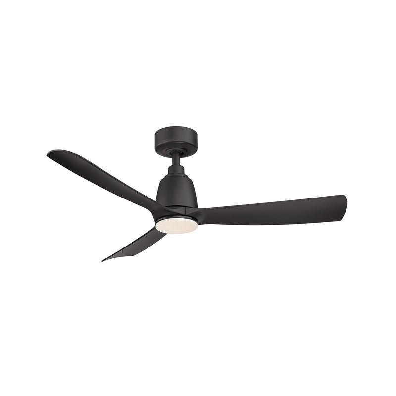 Fanimation Kute 44 44in Smart Ceiling Fan | Matte Black and Opal Frosted Glass | Covered Patio & Bedroom | 44 x 44 x 13.78 in | Model FPD8547BL-LK