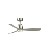 Fanimation Kute 44in 1-Light Smart Ceiling Fan | Brushed Nickel and Clear Glass | Covered Patio & Bedroom | 44 x 44 x 13.8 in | Model FPD8547BN-DWLK