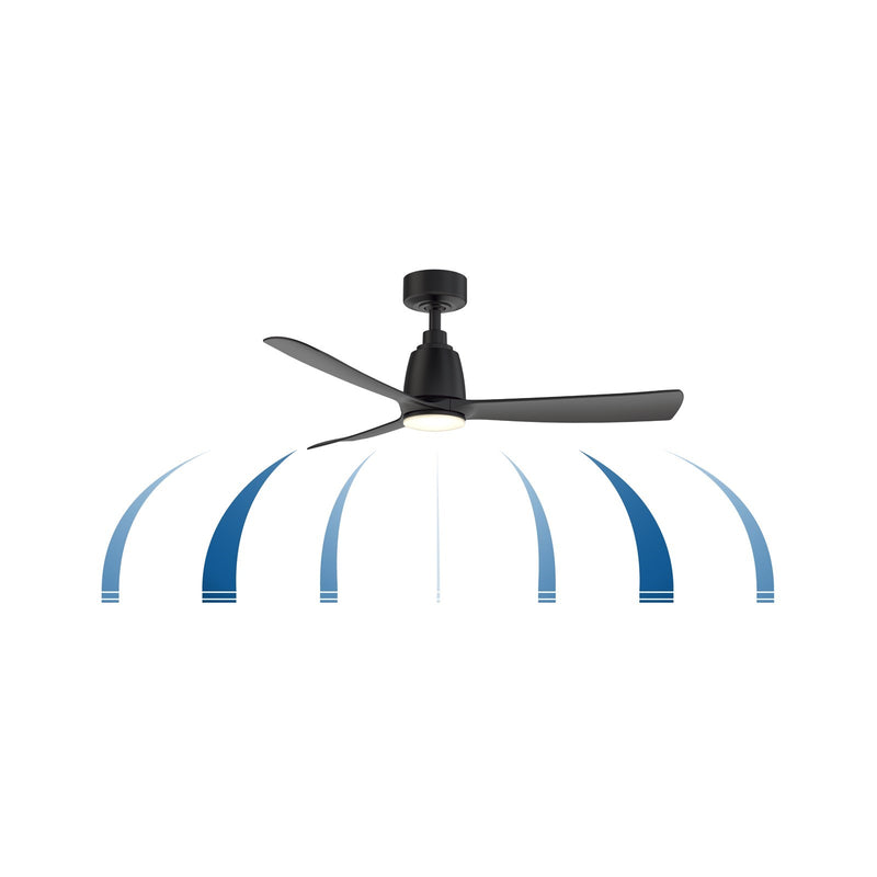 Fanimation Kute 44in Smart Ceiling Fan | Brushed Nickel and Opal Frosted Glass | Covered Patio & Living Room | 44 x 44 x 13.78 in | Model FPD8547BN-LK