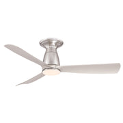 Fanimation Kute 44in Flush Smart Ceiling Fan | Brushed Nickel and Opal Frosted Glass | Covered Patio & Bedroom | Model FPD8547BN-LK-F