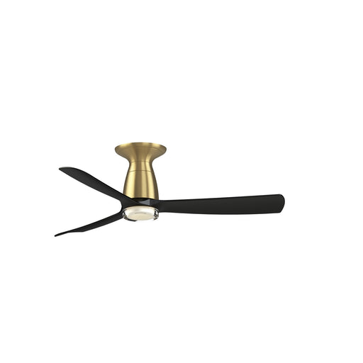 Fanimation Kute 44in 1-Light Ceiling Fan | Brushed Satin Brass and Black Composite Blades | Covered Patio & Bedroom | Model FPD8547BSBL-DWLK-F