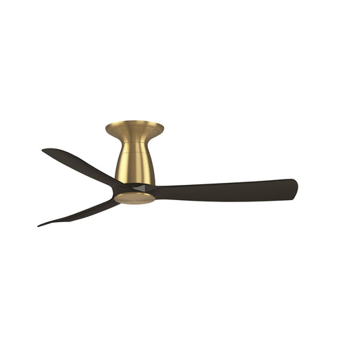 Fanimation Kute 44in Ceiling Fan | Brushed Satin Brass and Black Composite Blades | Covered Patio & Bedroom | 44 x 44 x 10.32 in | Model FPD8547BSBL-F