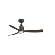 Fanimation Kute 44 1-Light Smart Ceiling Fan | Dark Bronze and Dark Walnut Composite | Covered Patio & Bedroom | Model FPD8547DZ-DWLK