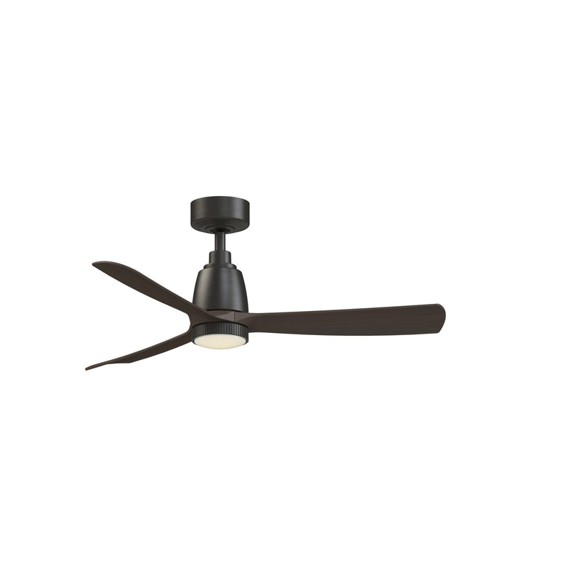 Fanimation Kute 44 1-Light Smart Ceiling Fan | Dark Bronze and Dark Walnut Composite | Covered Patio & Bedroom | Model FPD8547DZ-KLK