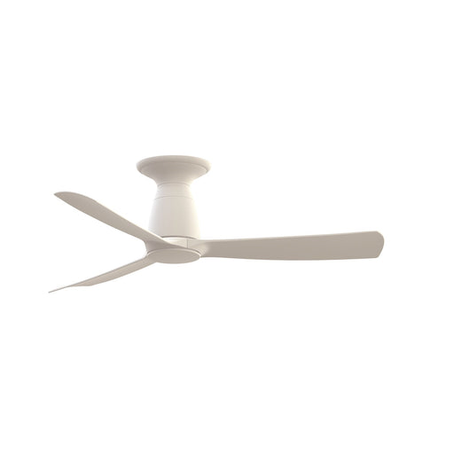 Fanimation Kute 44in Flush Mount Smart Ceiling Fan (No Light) | Modern Matte White | Covered Patio & Bedroom | 44 x 44 x 10.32 in | Model FPD8547MW-F