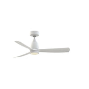 Fanimation Kute 44in 1-Light Smart Ceiling Fan | Matte White and Opal Frosted Glass | Covered Patio & Bedroom | Model FPD8547MW-KLK