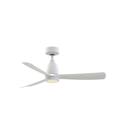 Fanimation Kute 44in 1-Light Smart Ceiling Fan | Matte White and Opal Frosted Glass | Covered Patio & Bedroom | Model FPD8547MW-KLK