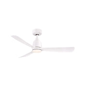 Fanimation Kute 44in 1-Light Smart Ceiling Fan | Matte White and Opal Frosted Glass | Covered Patio & Bedroom | Model FPD8547MW-LK
