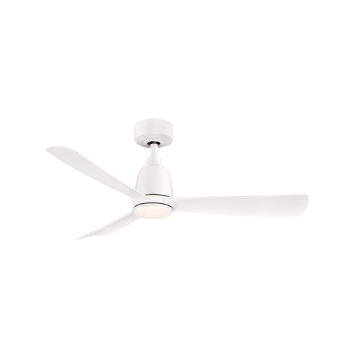 Fanimation Kute 44in 1-Light Smart Ceiling Fan | Matte White and Opal Frosted Glass | Covered Patio & Bedroom | Model FPD8547MW-LK