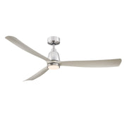 Fanimation Kute 60 60in 1-Light Smart Ceiling Fan | Modern Brushed Nickel and Opal Frosted | Covered Patio & Bedroom | Model FPD8560BN-KLK