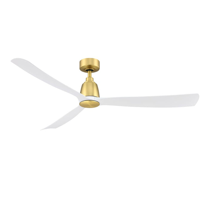 Fanimation Kute 60" Ceiling Fan, Brushed Satin Brass/White/White - FPD8560BS