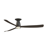 Fanimation Kute 60in Flush Smart Ceiling Fan | Dark Bronze and Dark Walnut Composite Blades | Low Ceiling Living Room | Model FPD8560DZ-DWLK-F