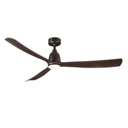 Fanimation Kute 60in Smart Ceiling Fan with LED Light Kit | Dark Bronze and Dark Walnut Composite Blades | Bedroom, Living Room | Model FPD8560DZ-LK