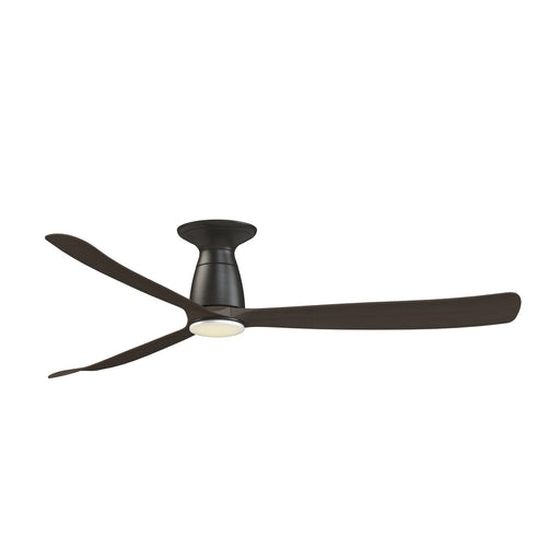 Fanimation Kute 60 60in Flush Smart Ceiling Fan | Dark Bronze and Dark Walnut Composite | Covered Patio & Bedroom | Model FPD8560DZ-LK-F
