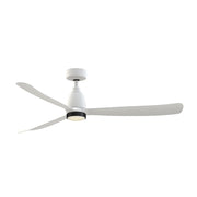Fanimation Kute 60 60in Smart Ceiling Fan | Matte White and Black Knurled LED | Covered Patio & Bedroom | 60 x 60 x 14.48 in | Model FPD8560MW-BLKLK