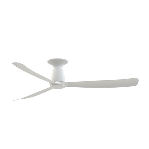 Fanimation Kute 60in Flush Mount Smart Ceiling Fan | Modern Matte White | Covered Patio & Bedroom | 60 x 60 x 10.32 in | Model FPD8560MW-F