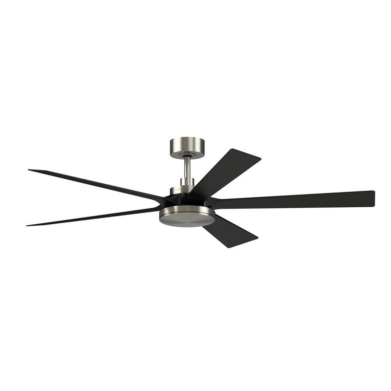 Fanimation TorchAire 64in 5-Light Ceiling Fan | Modern Brushed Nickel and Opal Frosted Glass | Covered Patio & Living Room | Model FPD8564BN