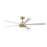 Fanimation TorchAire 64" Ceiling Fan/LED Light Kit, Brass/White - FPD8564BS
