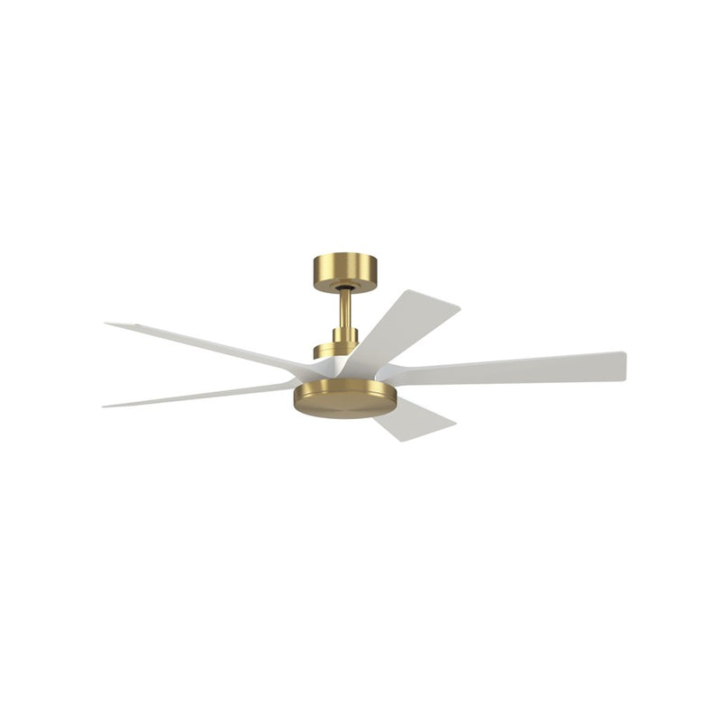 Fanimation TorchAire 52in 5-Blade Ceiling Fan | Brushed Satin Brass and Opal Frosted Glass | Living Room & Covered Patio | Model FPD8570BS