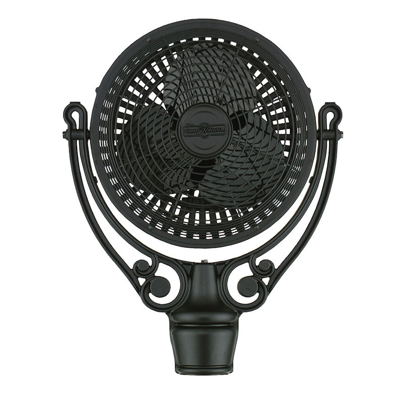 Fanimation Old Havana 24in 3-Blade Ceiling Fan Motor Assembly | Antique Black Die-Cast Metal | Damp Locations & Covered Patios | Model FPH210BL