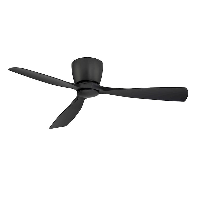 Fanimation Klinch 52in 3-Blade Ceiling Fan with LED Light | Black and Opal Frosted Glass | Indoor/Outdoor Living Room & Bedroom | Model FPS7679BL